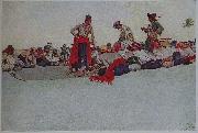 Howard Pyle So the Treasure was Divided oil on canvas